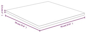bambusz asztallap 70 x 70 x 2,5 cm