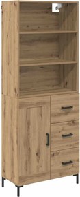 vidaXL Magasfiú fiókkal Artisan tölgy 69,5 x 34 x 180 cm Faanyag