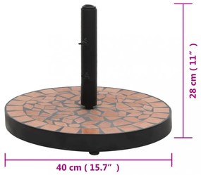 terrakotta kerek napernyő talp 12 kg