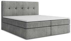 Szürke ágyneműtartós boxspring ágy 140x200 cm Palta – Makamii