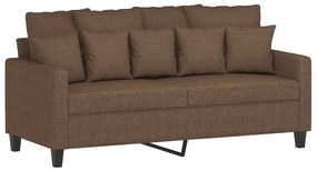 vidaXL kétszemélyes barna szövetkanapé 140 cm