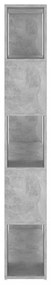 betonszürke térelválasztó könyvszekrény 100x24x155 cm