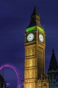 Poszter 53x81cm Big Ben éjszaka 2, Assaf Frank