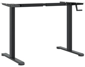 fekete acél állóasztalváz (94-135) x 60 x (70-114) cm