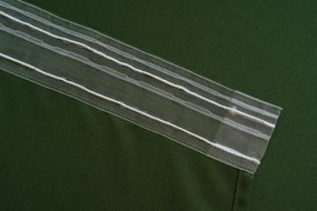 Függöny OXFORD LIGHT 140x250 cm, sötétzöld Felfüggesztés: Fém gyűrűk