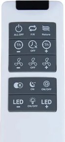 Ezüst színű mennyezeti ventilátor csillag effektussal ,LED-del, fényerőszabályzóval és távirányítóval (60cm)