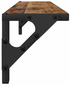 vidaXL Falpolcok polcokkal 2 pcs Öreg fa 60 x 15 x 15,5 cm Faanyag