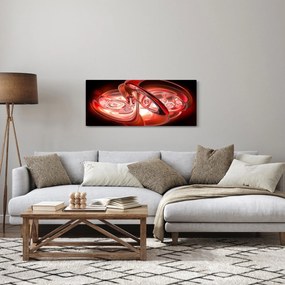 Kép - piros formák (120x50 cm)