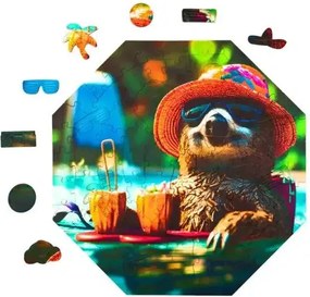 Relaxáló lajhár fa puzzle