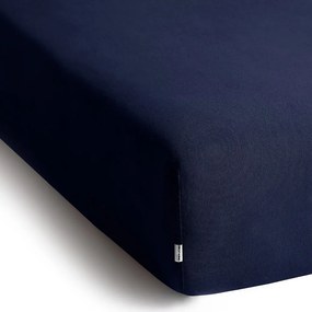 Sötétkék gumis jersey lepedő 220x200 cm Amber – Restilo