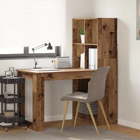 Asztal polcokkal tárolóval Öreg fa 122 x 67 x 145 cm Faanyag