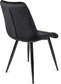 Krzesło RIO Czarne Welurowe
