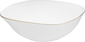 Saláta tálaló leveshez saláta fehér négyzet alakú 19x6 cm