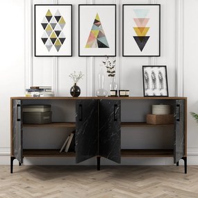 Kiev - Walnut, Black Marble
