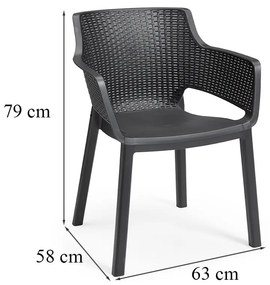 Eva Balcony kerti bútor garnitúra szett vigo asztallal