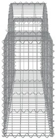 8 db íves horganyzott vas gabion kosár 200x30x60/80 cm