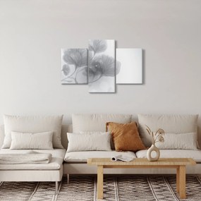 Szürke árnyalatú virágok képe (90x60 cm)