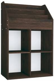 füstös tölgy színű szerelt fa gyerek újságtartó 71x30x114 cm