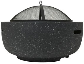 Hordozható fa tábortűz rostéllyal antracit