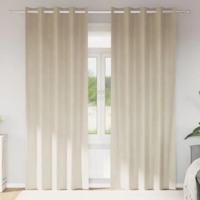 Függönyök függönyökkel 2 pcs Krém 140 x 245 cm Bársony