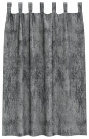 Velúr Függöny 2 db Gombfüllel Szürke 175x140 cm