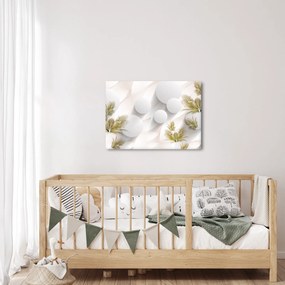 Kép - 3D körök virágokkal (70x50 cm)