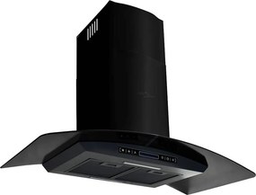 vidaXL fekete rozsdamentes acél fali páraelszívó 756 m³/h 90 cm