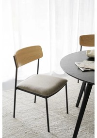 Bézs-natúr színű étkezőszék szett 2 db-os Maymont – Rowico