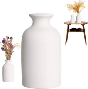 Kerámia váza fehér matt kis dekoráció hygge skandináv ház 14,3