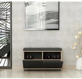 DRAGO cipőtároló 42x80 cm fekete/dió