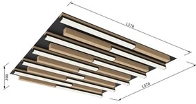 Wofi 9031-1006 - PALERMO LED 40W 230V dimmelhető fa mennyezeti lámpa