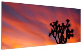 Naplemente egy fa sziluettje felett (120x50 cm)