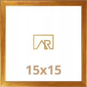 Négyzet alakú képkeret idézet mottó 15x15 Régi arany Aura
