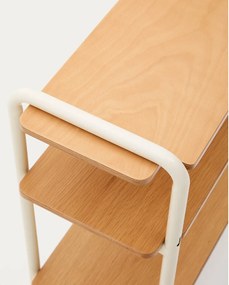 Bézs-natúr színű függő gyerek könyvespolc kőrisfa dekorral 60x70x28 cm Tinn – Kave Home