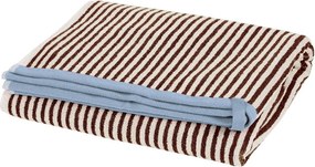 Barna-krémszínű frottír pamut fürdőlepedő 70x140 cm Gobo – noo.ma