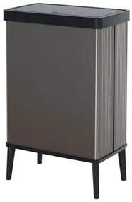 Fedeles szemetes, nyomógombos, 54 liter, CURVER Verto High, szürke/fekete (UCVEH54F)