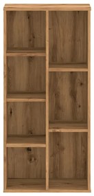 kézműves tölgy szerelt fa könyvespolc 50 x 25 x 105 cm