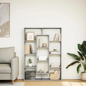betonszürke szerelt fa könyvszekrény 102 x 29 x 143 cm
