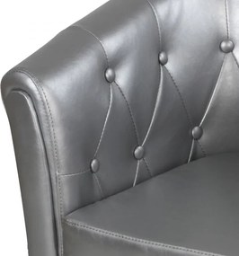 MIADOMODO Fotel Chesterfield Silver 58 x 71 x 70 cm ezüst