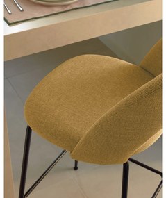 Mustársárga bárszék szett 4 db-os (ülésmagasság 63 cm) Mahalia – Kave Home