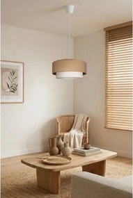 Brilagi - LED függőlámpa kábellel BOHO ECO 1xE27/10W/230V átm. 40 cm bézs/krém