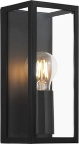 EGLO 99123 AMEZOLA Klasszikus Kültéri Fali Lámpa Fekete, Átlátszó E27 IP44