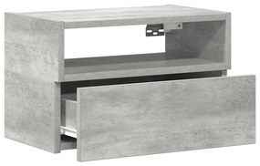 2 db betonszürke falra szerelhető éjjeliszekrény 45x26x28,5 cm