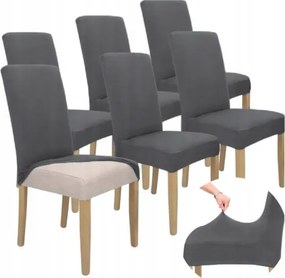 6 Db Székhuzatok Székhuzat Grafit Acél Rugalmas