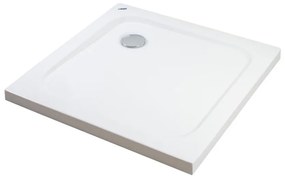 Coria 80x80x5 cm szögletes, akril zuhanytálca szifonnal