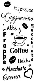 Gario Falmatrica Coffee Szín: Fekete-Matt, Méret: 50 x 100 cm