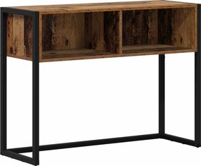 vidaXL Végasztal tárolóval Öreg fa 100 x 36 x 75 cm Faanyag