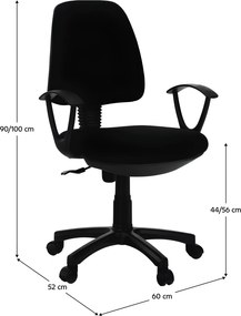 Irodaiszék, fekete, COLBY NEW