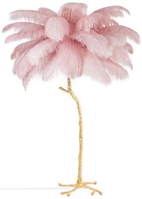 KH Tiffany Állólámpa Arany Rózsaszín Színben
