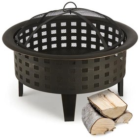 Blumfeldt Boston, tűzrakóhely, tűzhely, Ø70 cm, acél, befeketített
